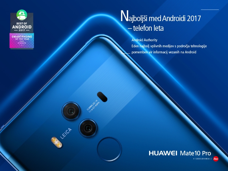 Huawei Mate 10 Pro najboljši telefon leta 2017 