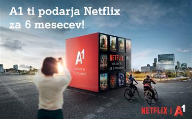 A1 Slovenija je prvi telekomunikacijski ponudnik na trgu z Netflixom v svoji ponudbi 