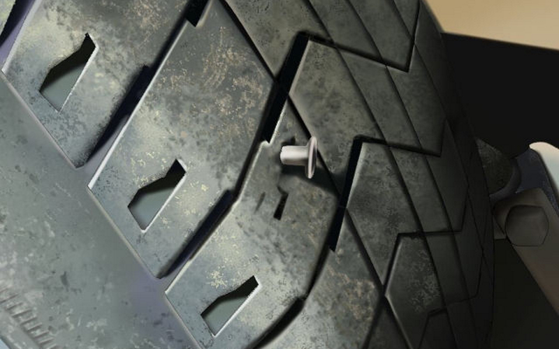 Žebelj v pnevmatiki